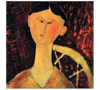 ArtPlaza Modigliani Amedeo - Portrait of Beatrice Hastings Panneau Décoratif, Bois, Multicolore, 50 x 1.8 x 50 cmAS92504