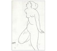 ArtPlaza Modigliani Amedeo - Standing Nude Panneau Décoratif, Bois, Multicolore, 60 x 1.8 x 90 cmAS92527