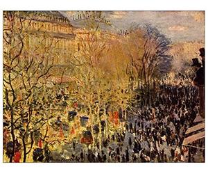ArtPlaza Monet Claude-Boulevard of Capucines in Paris Panneaux Decoratifs, Bois MDF, Multicolore, 80x60 Cm