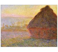 ArtPlaza Monet Claude - Graystacks I Panneau Décoratif, Bois, Multicolore, 120 x 1.8 x 90 cmAS91709