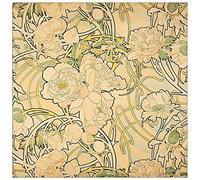 ArtPlaza Mucha Alphonse - Peonies Panneau Décoratif, Bois, Multicolore, 30 x 1.8 x 30 cmAS91498