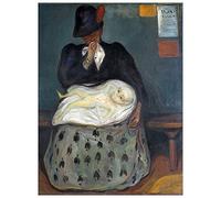 ArtPlaza Munch Edvard - Inheritance Panneau Décoratif, Bois, Multicolore, 60 x 1.8 x 80 cmAS92280