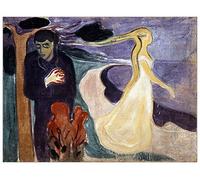 ArtPlaza Munch Edvard - Separation Panneau Décoratif, Bois, Multicolore, 120 x 1.8 x 90 cmAS92299