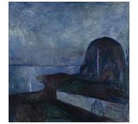 ArtPlaza Munch Edvard - Starry Night Panneau Décoratif, Bois, Multicolore, 70 x 1.8 x 70 cmAS92304