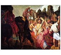 ArtPlaza Rembrandt-Stoning of Stephen Panneaux Decoratifs, Bois MDF, Multicolore, 80x60 Cm