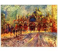 ArtPlaza Renoir Pierre-Auguste - Marcus Place in Venice Panneau Décoratif, Bois, Multicolore, 80 x 1.8 x 60 cmAS92763