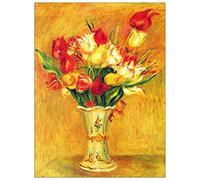 ArtPlaza Renoir Pierre-Auguste - Tulips in a Vase Panneau Décoratif, Bois, Multicolore, 90 x 1.8 x 120 cmAS92823