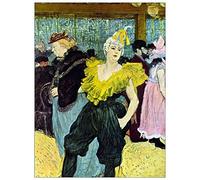 ArtPlaza Toulouse-Lautrec - The clowness Panneau Décoratif, Bois, Multicolore, 90 x 1.8 x 120 cmAS92702