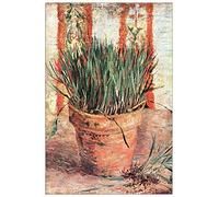 ArtPlaza Van Gogh Vincent - Flowerpot with Chives Panneau Décoratif, Bois, Multicolore, 60 x 1.8 x 90 cmAS91074