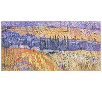 ArtPlaza Van Gogh Vincent - Landscape at Auvers in The Rain I Panneau Décoratif, Bois, Multicolore, 140 x 1.8 x 70 cmAS91113