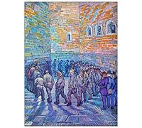 ArtPlaza Van Gogh Vincent - Prisoners Walking The Round Panneau Décoratif, Bois, Multicolore, 90 x 1.8 x 120 cmAS90817