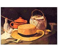 ArtPlaza Van Gogh Vincent - Still Life with Pipe and Straw Hat Panneau Décoratif, Bois, Multicolore, 90 x 1.8 x 60 cmAS91214