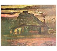 ArtPlaza Van Gogh Vincent - Straw Hut at Dusk Panneau Décoratif, Bois, Multicolore, 80 x 1.8 x 60 cmAS91228