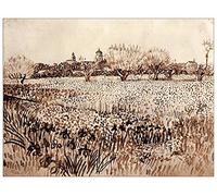 ArtPlaza Van Gogh Vincent - View of Arles Panneau Décoratif, Bois, Multicolore, 80 x 1.8 x 60 cmAS91338