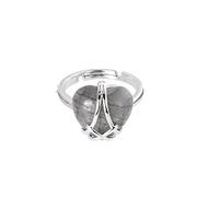 ARTQ Anneau De Pierre Amour Labradorite Bague en Pierre Naturelle Femmes Ouverture Réglable Bague Enveloppée De Fil Vintage Simple Bague Élégante Cadeau De Fête des Mères Bijoux pour Femme Petite A