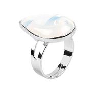 ARTQ Anneau De Pierre Bagues en Pierre D'Opale Bague en Forme De Larme Bagues D'Articulation Vintage Anneaux De Joint Réglables Hommes Femmes Bague en Pierre Cadeaux De La Fête des Mè