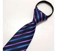 ARTQ Cravate Hommela Cravate pour Hommes À Motif Rayé Bleu Violet sans Nœuds De 8 Cm Convient À Un Entretien D'Embauche, Une Cérémonie De Remise des Diplômes, Une Fête De Mariage, Un Cadeau pour