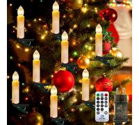 Artrastar Guirlande Lumineuse LED Bougies De Sapin De Noël 11 M 20 LED À Pince IP44 Éclairage De Sapin Guirlandes Intérieur Avec Prise Blanc Chaud
