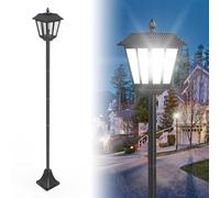 Artrastar Lampe Solaire LED Extérieure 180 cm avec Piquet de Sol, Lanterne de Jardin Solaire Étanche, Lampadaire Solaire pour Allée Terrasse Balcon Lumière Blanche (1 Pièce)