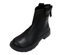ARtray Bottines courtes pour femme - Bottes à plateforme - En cuir verni brillant - Légères - Chaussures de marche d'extérieur - Chaussures confortables - Chaussures pieds nus - Couleur pure
