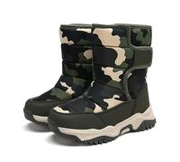ARtray Chaussures d'hiver en coton pour enfant garçon avec motif camouflage et bottes d'hiver chaudes en polaire pour 4 à 14 bottes d'hiver, Camouflage, 28 EU