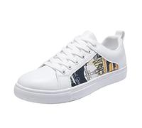 ARtray Chaussures pour homme pas cher 44 Chaussures de sport rétro All Loisirs Petites chaussures blanches Chaussures tendance Chaussures de skate Chaussures de tennis de table pour homme 8,5, jaune