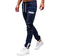 ARtray Jean pour homme à taille élastique, coupe ajustée, extensible, tendance, rétro, avec fermeture éclair, coupe droite, couleur unie, pantalon décontracté avec cordon de serrage, idéal pour la