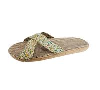 ARtray Pantoufles pour femme - Chaussons de bain pour femme - Simplicité - Chaussures pieds nus - Antidérapantes - Chaussures plates à enfiler - Légères - Coupe améliorée, Blanc., 44/45 EU