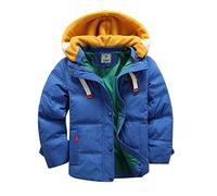 ARtray Sandales pour enfants pour garçons Veste d'hiver à manches longues chaude pour garçons Oberbekleidung Manteaux avec capuche amovible Oberbekleidung Veste en jean pour garçons, bleu, 5-6 ans