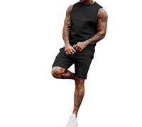 ARtray Survêtement pour homme original 2 pièces - Chemises d'été et débardeurs pour homme - Ensemble imperméable, Noir , XL