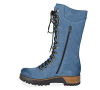 ARtray Western Bottes de cowboy pour femme Semelle épaisse antidérapante Chaussures de marche Mode Rétro Round-Toe Bottes à lacets Bottes de neige Bottes de neige confortables Chaussures plates pour