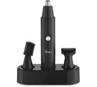 ARTRIM01 - Tondeuse professionnelle 3 en 1 pour poils nez et oreilles - Kit rasoir avec 4 accessoires - Tondeuse compacte