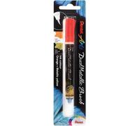 Arts Dual Metallic Brush Xgfh Feutre Pinceau Encre Gel Métallisée Irisée, Pointe Nylon, Traits Fins À Larges, 2 Effets De Couleur Orange + Jaune Métallique