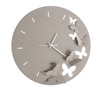 Arts et métiers Horloge printanière avec Papillons, en métal, Beige, diamètre de40 cm.