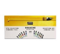 Pébéo Peinture Gouache 1 Etui Sélection 12 Tubes de 20 ml Couleurs Assorties