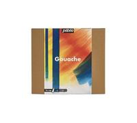 PEBEO - Studio Gouache - Set 24 Tubes 20 Ml Couleurs Assorties + Accessoires - Kit Gouache pour Artiste et Débutant - Pinceaux + Spatule + Carton Toilé - Couleurs Lumineuses et Vives