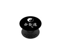 Arts Martiaux Aïkido Tao Yin Yang Symbole caractères Chinois PopSockets PopGrip Adhésif