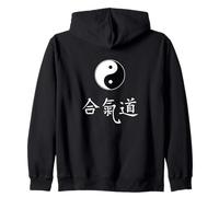Arts Martiaux Aïkido Tao Yin Yang Symbole caractères Chinois Sweat à Capuche