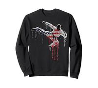 Arts Martiaux MMA Taekwondo Drapeau Américain USA Drip Graffiti Sweatshirt