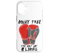 Arts Martiaux Muay Thai The Art of 8 Membs Citation Thai Boxing Coque pour iPhone 16 Plus