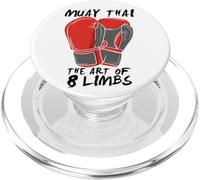 Arts Martiaux Muay Thai The Art of 8 Membs Citation Thai Boxing PopSockets PopGrip pour MagSafe