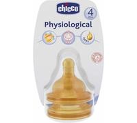 Artsana Chicco B Tétine Caoutchouc Normal 3 Orifices + 4 mois