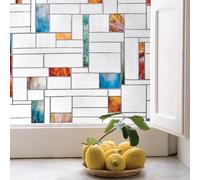 Artscape Film d'intimité pour fenêtre avec Motif mélange aux Couleurs Vives | Non adhésif et Protection UV | Facile à appliquer et Amovible | 61 x 91,4 cm | Fabriqué aux États-Unis