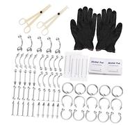 ARTSEWPLY 1 ensemble Kit de Bijoux de Piercing Boucles Oreilles Piercings de Sourcils Nombril et Nez Assortiment Élégant pour Occasions