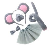 ARTSEWPLY 1 Ensemble Set Cartoon Mouse Bandband Costume Rat Costume Halloween Mouse Costume Mouse Nose Mouse Costume Accessorios Para Mouse Tail Mouse Ears And Tail Mouse Costume Mice Tissu