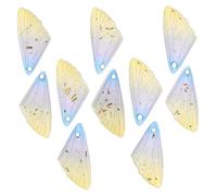 ARTSEWPLY 1 Jeu Double Sided Butterfly Wing Charm Pendant Gradient Resin Diy Accessories For Jewelry Making 10 Pièces