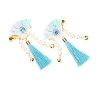 ARTSEWPLY 1 Paire Épingle à cheveux japonaise gland décoratif en forme de fantaisie pour pinces à cheveux japonaises pinces à cheveux fleuries clip Coix de cheveux de fleur résine Ciel bleu