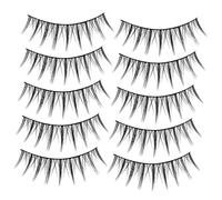 ARTSEWPLY 10 paires Faux Cils Individuels Naturels Lot Extensions Légeres Effet Courbe Facile à Porter pour Femmes et Filles