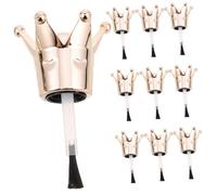 ARTSEWPLY 10 Pièces Bouchons de Flacon à Ongles avec Pinceau pour Application Facile et Répartition Uniforme Accessoires Remplacement Gel Polish Bottle Caps Petits Flacons