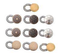 ARTSEWPLY 10 pièces Boutons Élastiques de Rallonge pour Pantalons et Jeans Ajustables Couture Accessoires Pratiques et Durables